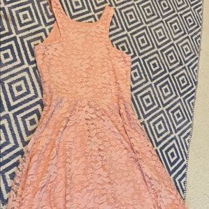 Pink lacy Easter summer dress